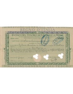 TITOLO PER BUONO DEL TESORO NOVENNALE - PRIMA SERIE ROMA 1931