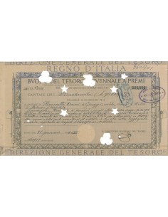 BUONO DEL TESORO NOVENNALE - SESTA SERIE ROMA 1936