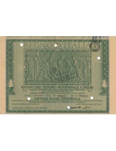 BUONO DEL TESORO NOVENNALE - PRIMA SERIE ROMA 1944