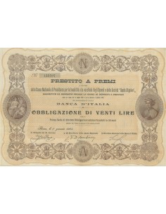 PRESTITO CASSA NAZ. INVALIDITA' E VECCHIAIA OPERAIDANTE ALIGHIERI 1 OBBL. - ROMA 1905