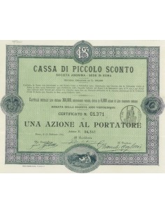 CASSA DI PICCOLO SCONTO 1 AZIONE ROMA 1902