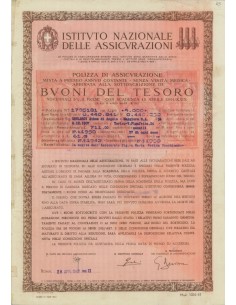 BTP NOVENNALE POLIZZA DI ASSICURAZIONE - ROMA 1942
