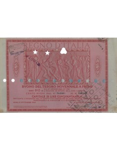 BUONO DEL TESORO NOVENNALE - SERIE B12 VARESE 1947