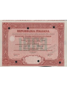 BTP NOVENNALI SERIE 04/1963 - 10000 LIRE ROMA 1954