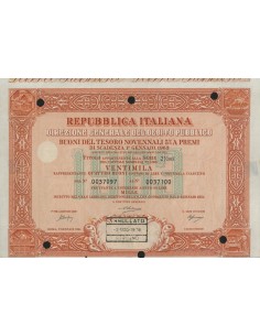 BTP NOVENNALI SERIE 02/1963 - 20000 LIRE ROMA 1954