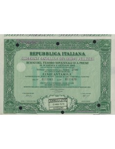 BTP NOVENNALI SERIE 02/1963 - 50000 LIRE ROMA 1954