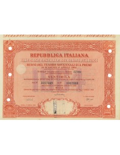 BTP NOVENNALI SERIE 12/1964 - 20000 LIRE ROMA 1955