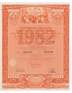 BTP NOVENNALI SERIE 20/1982 - 20000 LIRE ROMA 1973