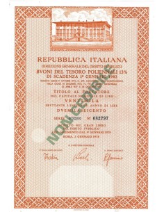 BTP POLIENNALI SERIE 008 - 20000 LIRE ROMA 1978