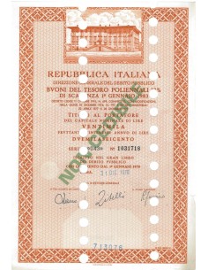 BTP POLIENNALI SERIE 04 - 20000 LIRE ROMA 1979