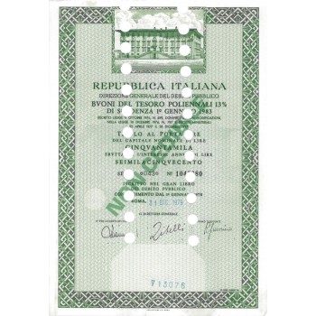 BTP POLIENNALI SERIE 043 - 50000 LIRE ROMA 1979