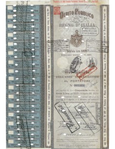 1 OBBLIGAZIONE ASSE ECCLESIASTICO D. P. REGNO D'ITALIA L. 5000 1881