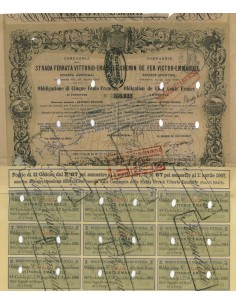 COMP. STRADA FERRATA VITTORIO EMANUELE - 1 OBBLIGAZIONE 1863