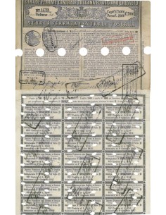 STRADA FERRATA CENTRALE TOSCANA - 1 OBBLIG. SERIE B SIENA 1863