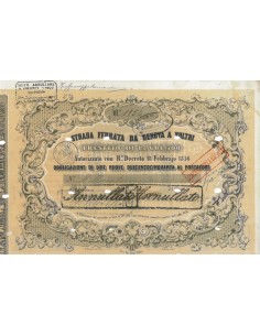 STRADA FERRATA DA GENOVA A VOLTRI - 1 OBBLIG. 1856