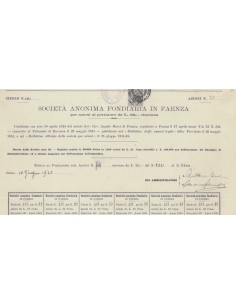 ANONIMA FONDIARIA IN FAENZA - TITOLO PER AZIONI 1925