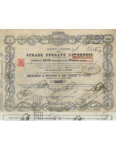 STRADE FERRATE LIVORNESI SOC. AN. - 1 OBBL. SERIE D - 1862