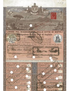 LAVORI PEL RISANAMENTO DELLA CITTA' DI NAPOLI - 1 OBB. ROMA 1890