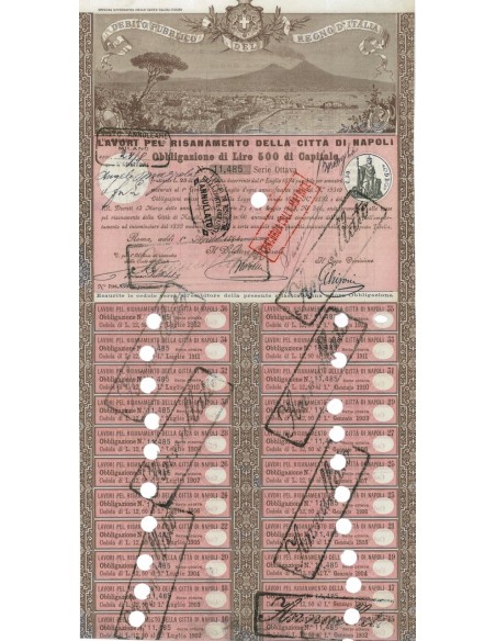 LAVORI PEL RISANAMENTO DELLA CITTA' DI NAPOLI - 1 OBB. ROMA 1894