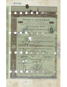 SOC. ITALIANA STRADE FERRATE DEL MERIDIONALI 5 OBBLIG. ROMA 1924