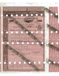 SOC. ITALIANA STRADE FERRATE DEL MERIDIONALI 1 OBBLIG. FIRENZE 1888