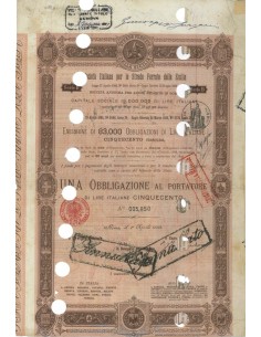 SOC. ITA. STRADE FERRATE DELLA SICLIA - 1 OBBLIG. ROMA 1888