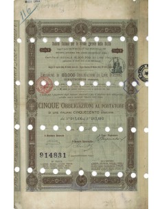 SOC. ITA. STRADE FERRATE DELLA SICLIA - 5 OBBLIG. ROMA 1900