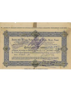 SOC. DELLA FERROVIA SICULA OCCIDENTALE PALERMO - 46 AZIONI ROMA 1930