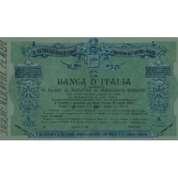 VOLANTINO ESTRAZIONE OBBLIGAZIONI - REGNO D'ITALIA 1888