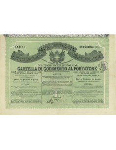 1 OBBLIGAZ. SOC. ANON. PER LA VENDITA DI BENI DEL REGNO D'ITALIA - 1865