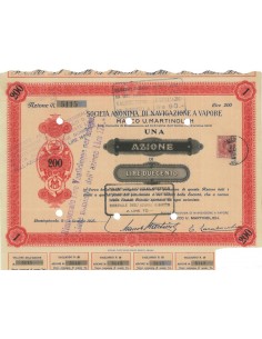 SOC. ANON. DI NAVIGAZIONE A VAPORE MARCO U. MARTINOLICH 1 AZIONE 1925