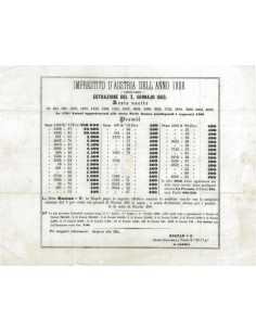 VOLANTINO IMPRESTITO D'AUSTRIA NAPOLI 1858