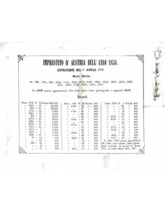 VOLANTINO IMPRESTITO D'AUSTRIA NAPOLI 1858