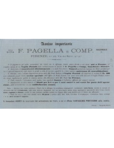 AVVISO DITTA F. PAGELLA PAGAMENTO VAGLIA