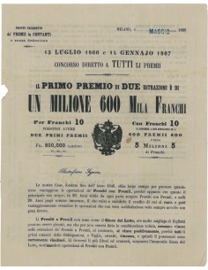 PRESTITO RUSSO E VOLANTINO ESTRAZIONI ANNO 1866 E 1867