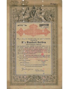 STAATSSCHULDVERSCHREIBUNG 100 GULDEN - WIEN 1868