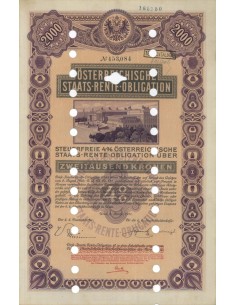 STAATS RENTE OBLIGATION 2000 KRONEN - 1911