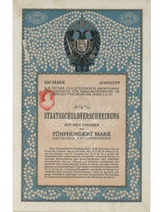 STAATSSCHULDVERSCHREIBUNG 500 MARK - 1911