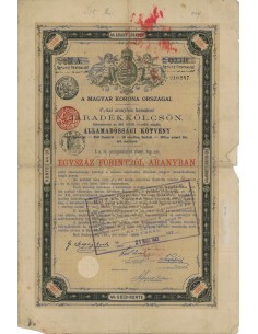 MAGYAR KORONA ORSZAGAI - 250 FRANCS - BUDAPEST 1881