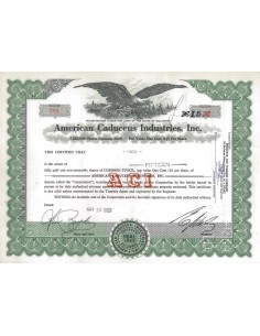 AMERICAN CADUCEUS INDUSTRIES INC 15 AZIONI - 1967
