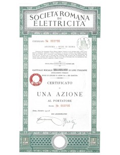 SOC. ROMANA DI ELETTRICITA' 1 AZIONE ROMA 1931