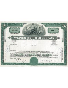 ATLANTIC RICHFIELD COMPANY - 100 AZIONI - 1967