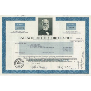 BALDWIN-UNITED CORPORATION - 27 AZIONI - 1981