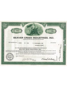 BEAVER CREEK INDUSTRIES, INC - 25 AZIONI - 1969