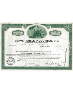 BEAVER CREEK INDUSTRIES, INC. - 25 AZIONI - 1969