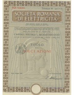 SOC. ROMANA DI ELETTRICITA` - 10 AZIONI ROMA - 1956
