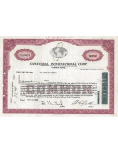 CANAVERAL INTERNATIONAL CORP. 2 AZIONI - 1963