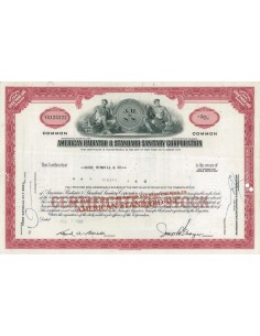 AMERICAN RADIATOR E STANDARD SANITARY CORPORATION 90 AZIONI - 1968