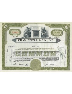 CHAS. PFIZER E CO. INC. - 100 AZIONI - 1954