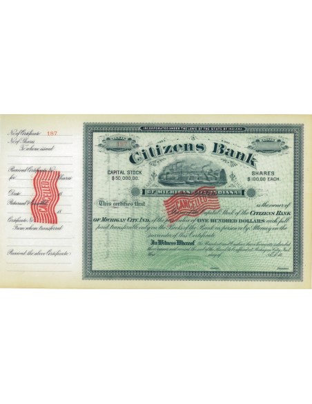 CITIZENS BANK - AZIONI - 1913